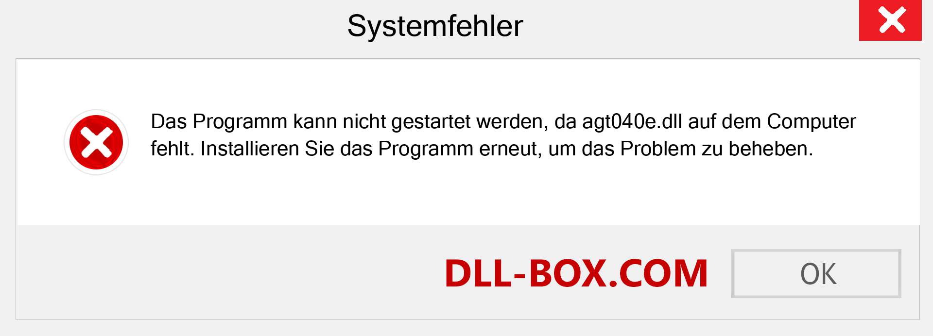 agt040e.dll-Datei fehlt?. Download für Windows 7, 8, 10 - Fix agt040e dll Missing Error unter Windows, Fotos, Bildern